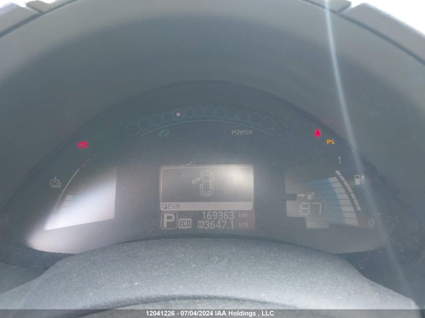 2013 Nissan Leaf S/Sv/Sl VIN: 1N4AZ0CP3DC424382 Lot: 12041226