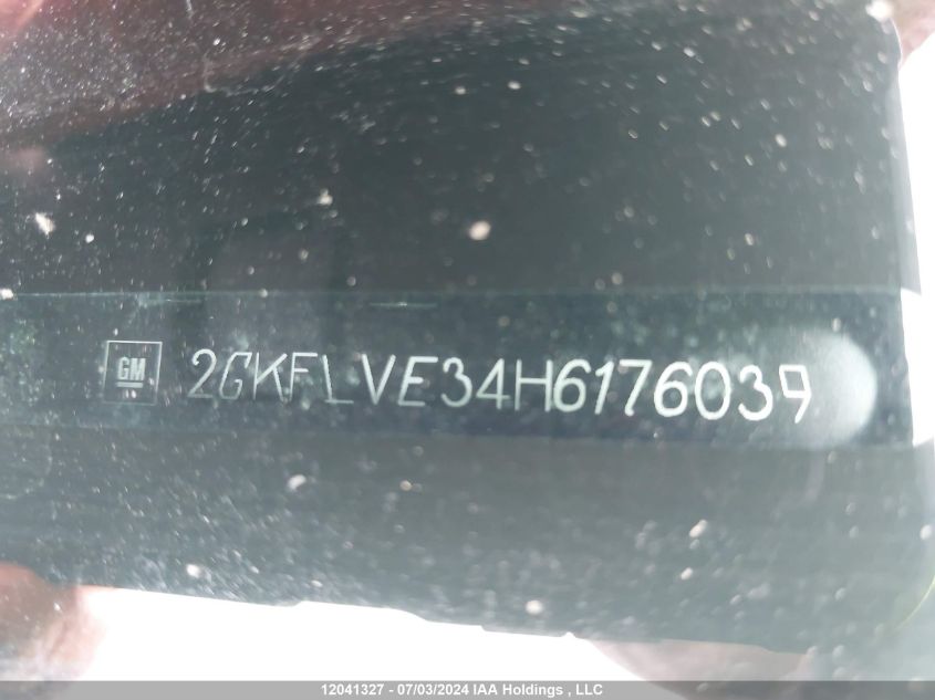 2017 GMC Terrain VIN: 2GKFLVE34H6176039 Lot: 12041327