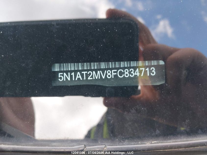 2015 Nissan Rogue VIN: 5N1AT2MV8FC834713 Lot: 12041336