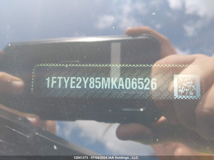 2021 Ford Transit T-150 VIN: 1FTYE2Y85MKA06526 Lot: 12041373