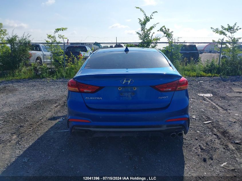 2018 Hyundai Elantra Sport Tech VIN: KMHD04LB8JU460020 Lot: 12041396