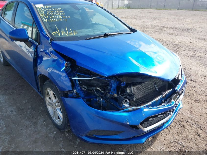 2017 Chevrolet Cruze Lt VIN: 3G1BE5SM8HS590601 Lot: 12041407