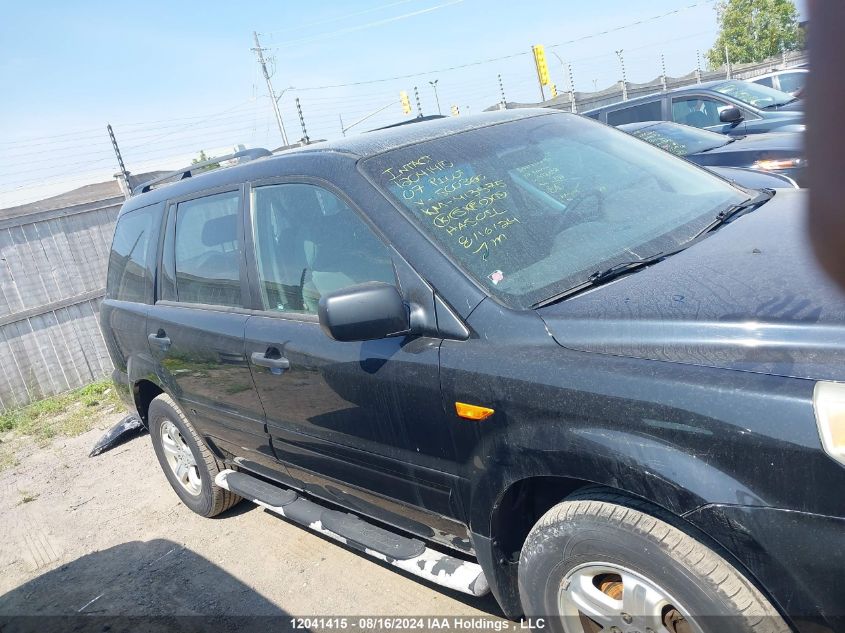 2007 Honda Pilot VIN: 5FNYF28107B500360 Lot: 12041415