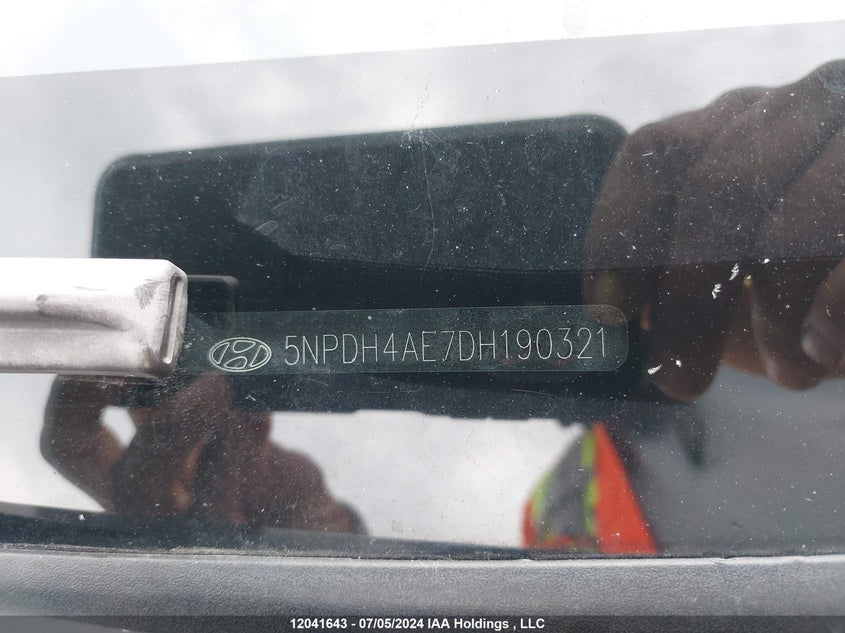 2013 Hyundai Elantra Gls VIN: 5NPDH4AE7DH190321 Lot: 12041643