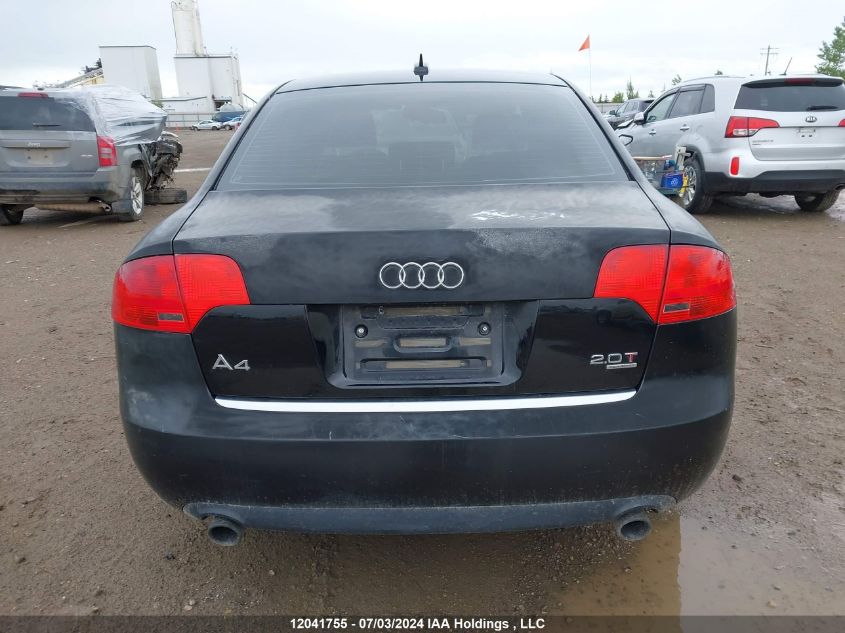 2006 Audi A4 2.0T Quattro VIN: WAUDF78E26A264930 Lot: 12041755