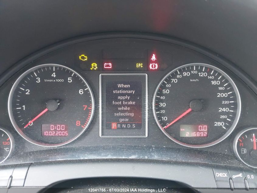 2006 Audi A4 2.0T Quattro VIN: WAUDF78E26A264930 Lot: 12041755