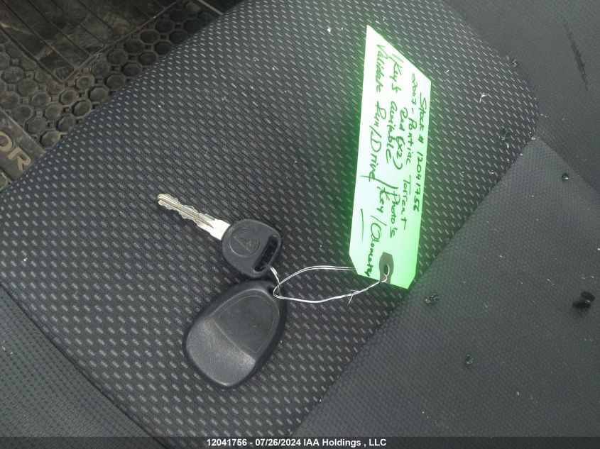 2007 Pontiac Torrent VIN: 2CKDL63F276242651 Lot: 12041756