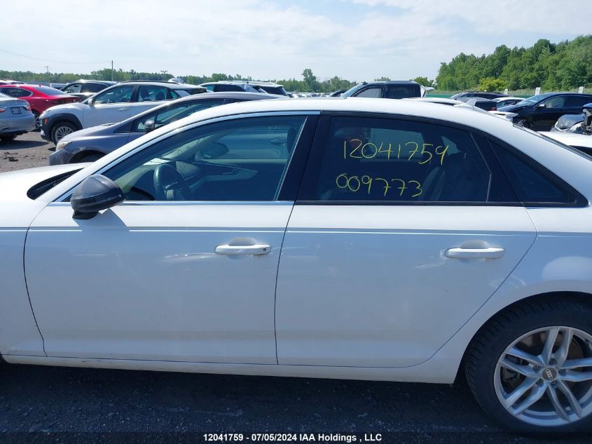 2019 Audi A4 Komfort VIN: WAUANAF4XKA009773 Lot: 12041759