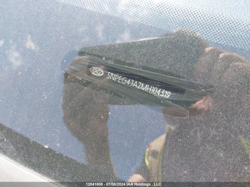 2021 Hyundai Sonata VIN: 5NPEG4JA2MH104319 Lot: 12041808