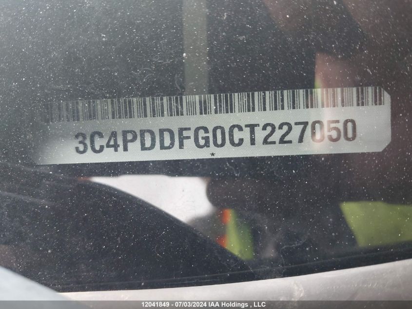 2012 Dodge Journey R/T VIN: 3C4PDDFG0CT227050 Lot: 12041849