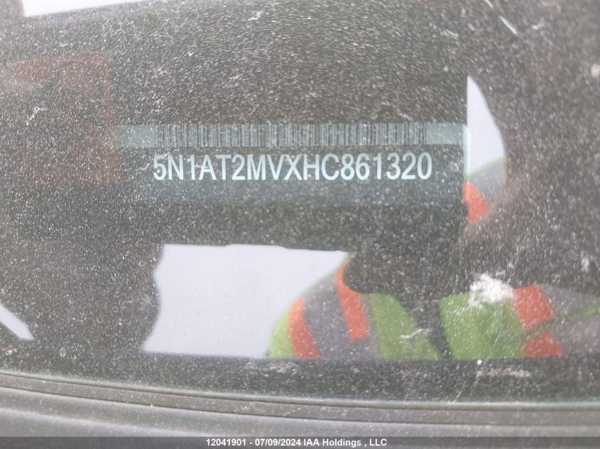2017 Nissan Rogue Sv/Sl VIN: 5N1AT2MVXHC861320 Lot: 12041901