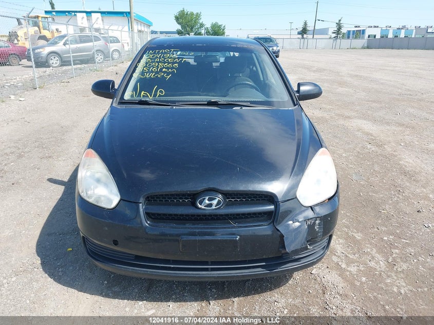 2008 Hyundai Accent Gs VIN: KMHCN35CX8U098666 Lot: 12041916