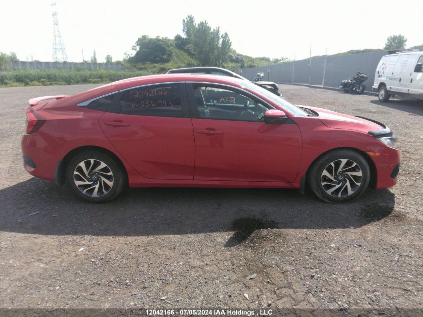 2018 Honda Civic Ex VIN: 2HGFC2F84JH036993 Lot: 12042166