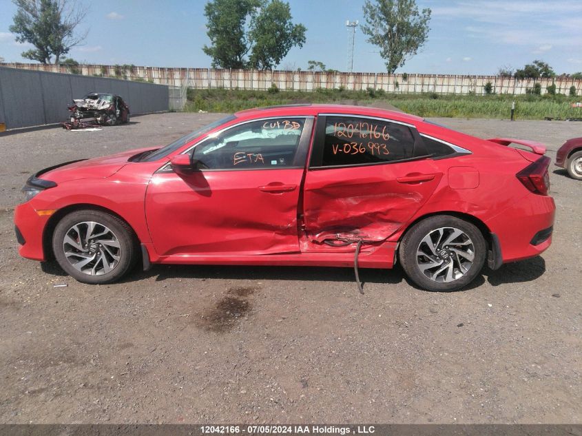 2018 Honda Civic Ex VIN: 2HGFC2F84JH036993 Lot: 12042166