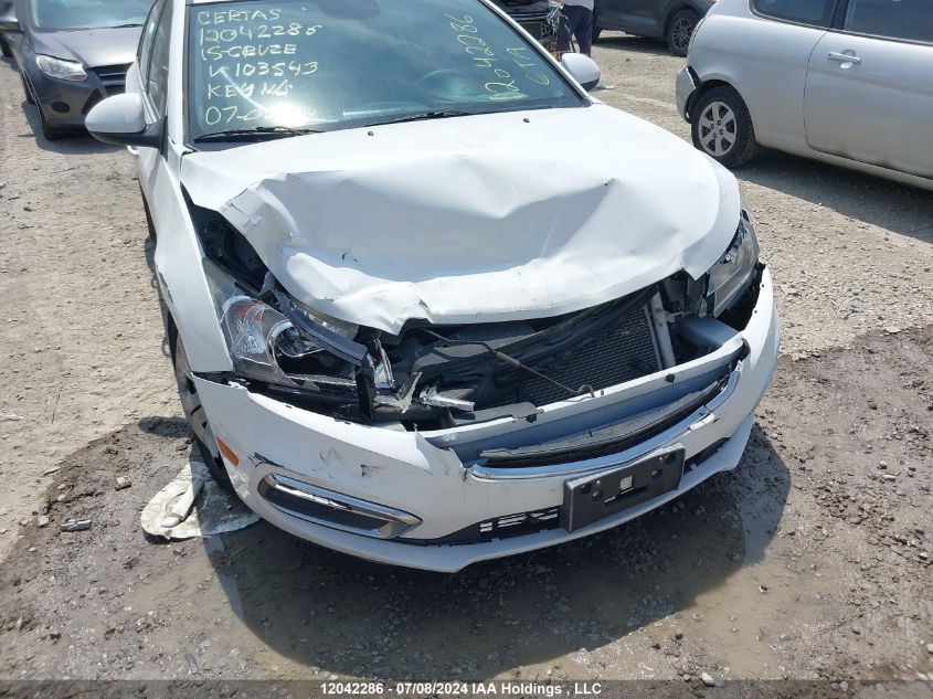 2015 Chevrolet Cruze Lt VIN: 1G1PC5SB0F7103543 Lot: 12042286
