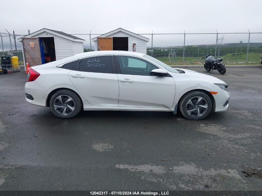 2020 Honda Civic Lx VIN: 2HGFC2E52LH019801 Lot: 12042317