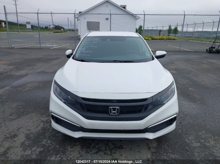 2020 Honda Civic Lx VIN: 2HGFC2E52LH019801 Lot: 12042317