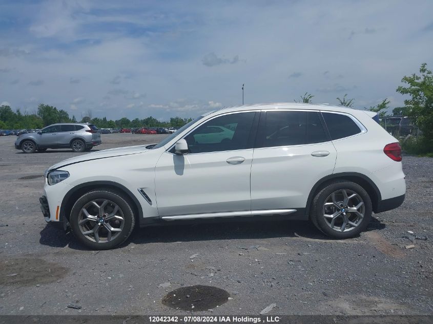 2020 BMW X3 VIN: 5UXTY5C01L9B31860 Lot: 12042342