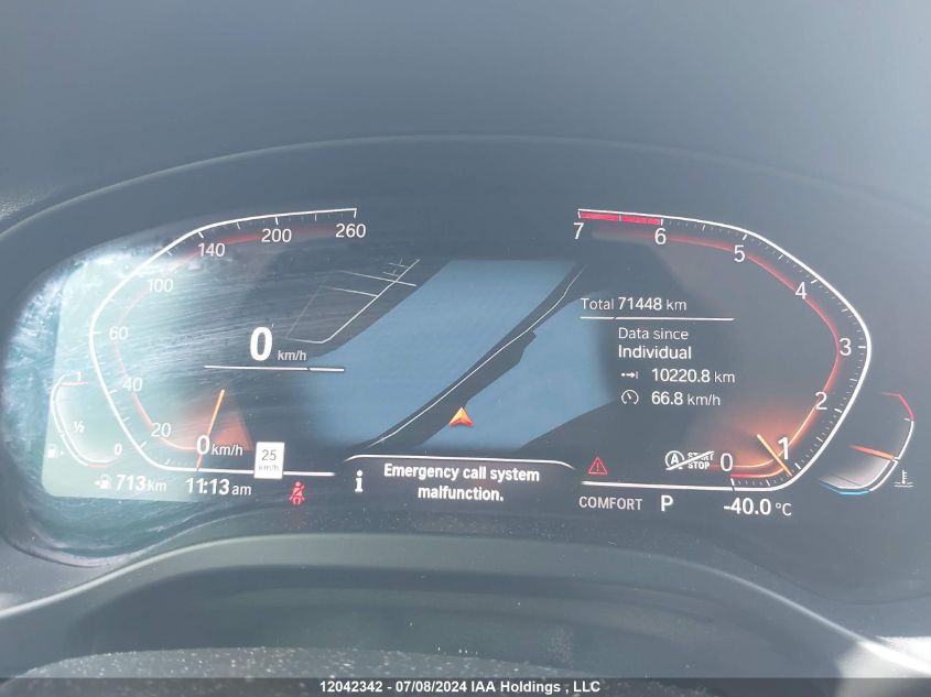 2020 BMW X3 VIN: 5UXTY5C01L9B31860 Lot: 12042342