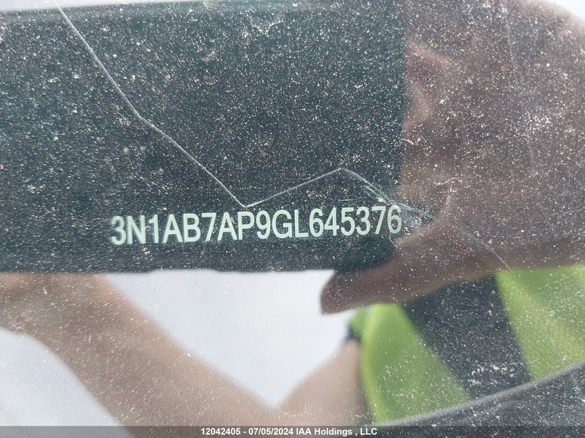 2016 Nissan Sentra S/Sv/Sr/Sl VIN: 3N1AB7AP9GL645376 Lot: 12042405