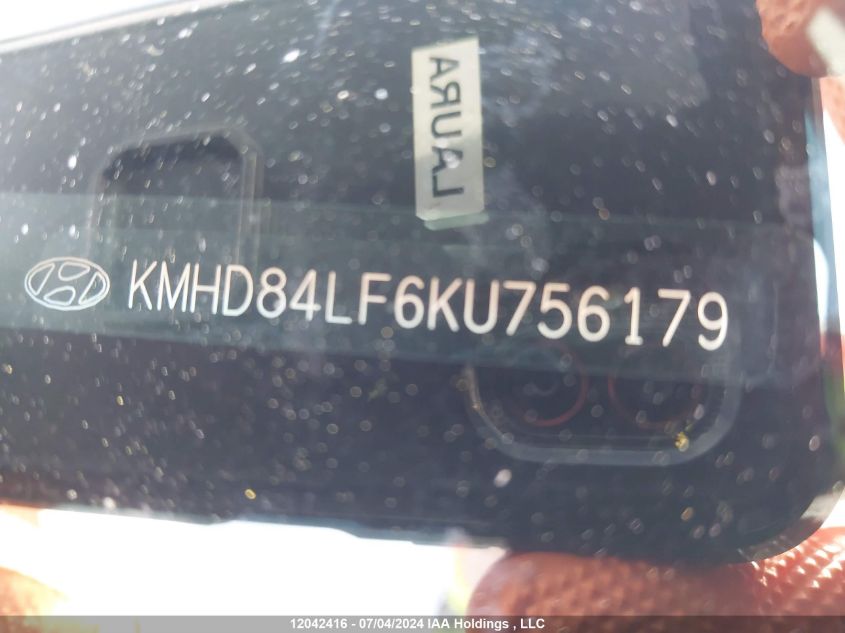 2019 Hyundai Elantra Preferred VIN: KMHD84LF6KU756179 Lot: 12042416