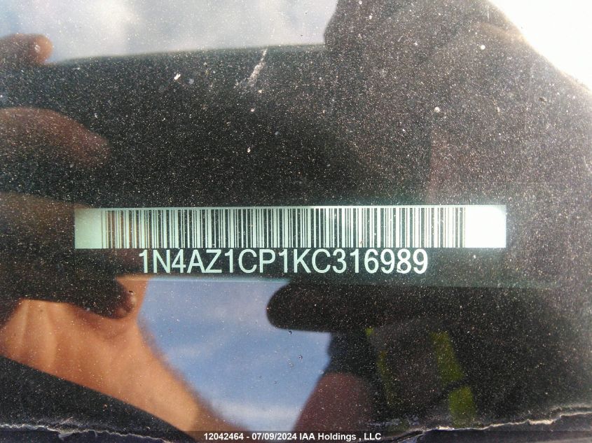 2019 Nissan Leaf VIN: 1N4AZ1CP1KC316989 Lot: 12042464