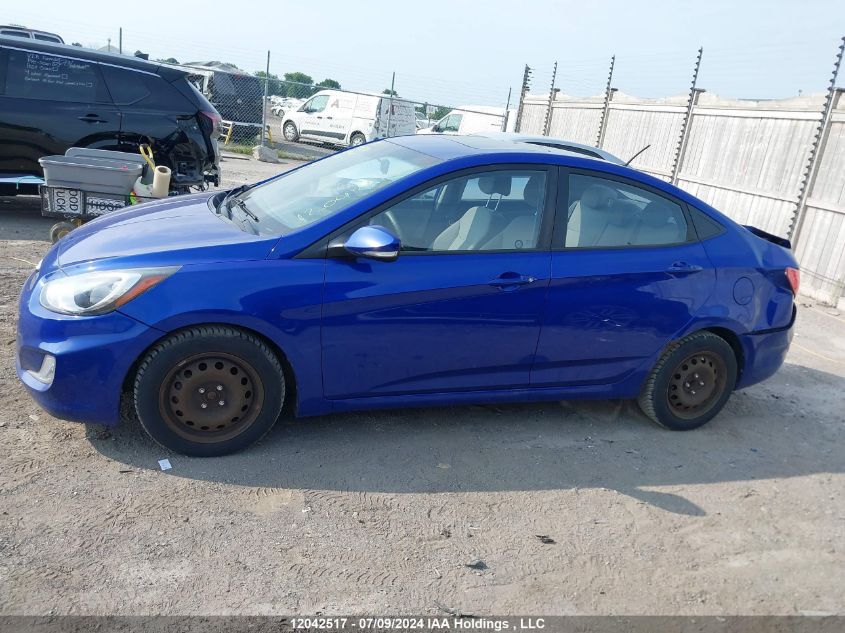 2014 Hyundai Accent Gls/Se VIN: KMHCU4AE2EU646607 Lot: 12042517