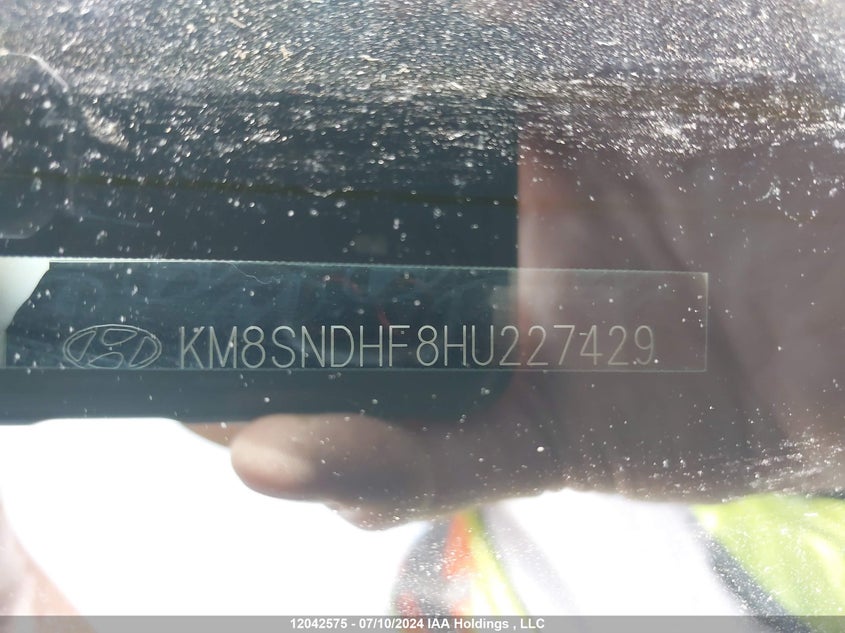 2017 Hyundai Santa Fe Xl Premium VIN: KM8SNDHF8HU227429 Lot: 12042575