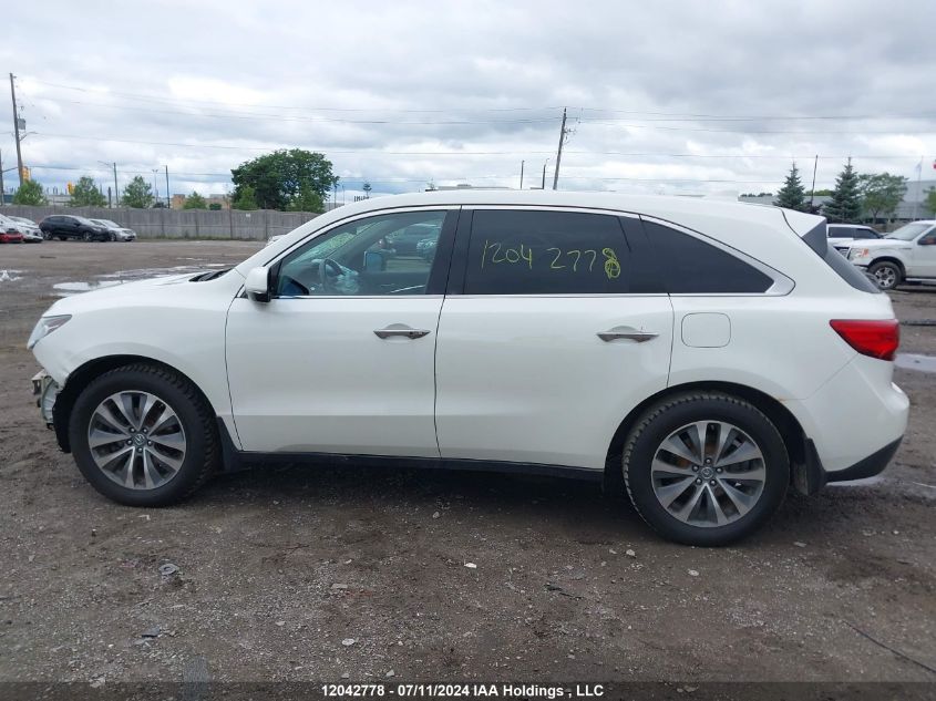 2016 Acura Mdx VIN: 5FRYD4H48GB505283 Lot: 12042778