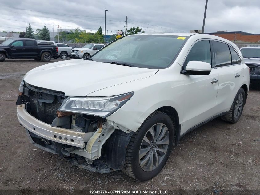 2016 Acura Mdx VIN: 5FRYD4H48GB505283 Lot: 12042778