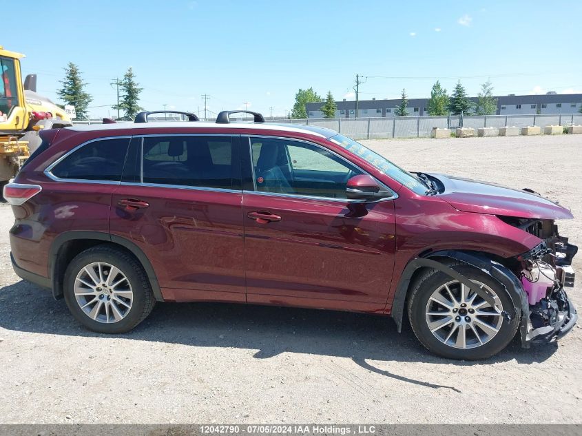 2015 Toyota Highlander Xle VIN: 5TDJKRFH3FS182802 Lot: 12042790