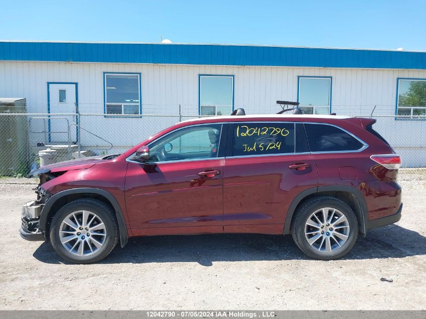 2015 Toyota Highlander Xle VIN: 5TDJKRFH3FS182802 Lot: 12042790