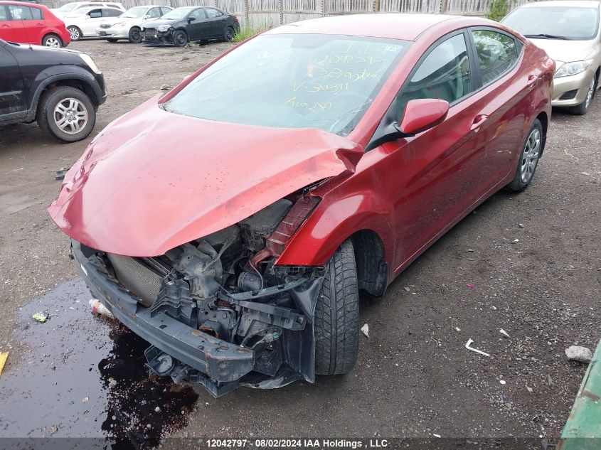 2013 Hyundai Elantra VIN: 5NPDH4AE6DH300341 Lot: 12042797