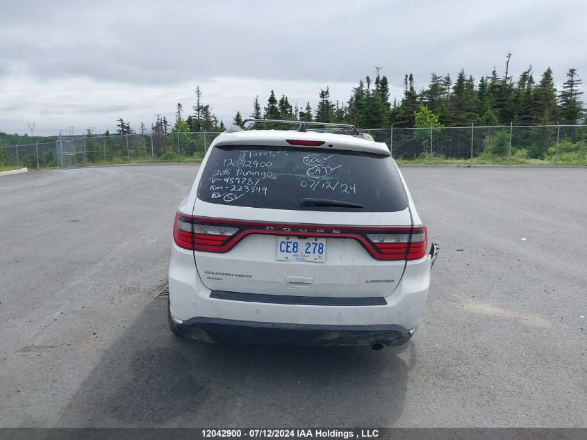 2016 Dodge Durango Limited VIN: 1C4RDJDG0GC459787 Lot: 12042900