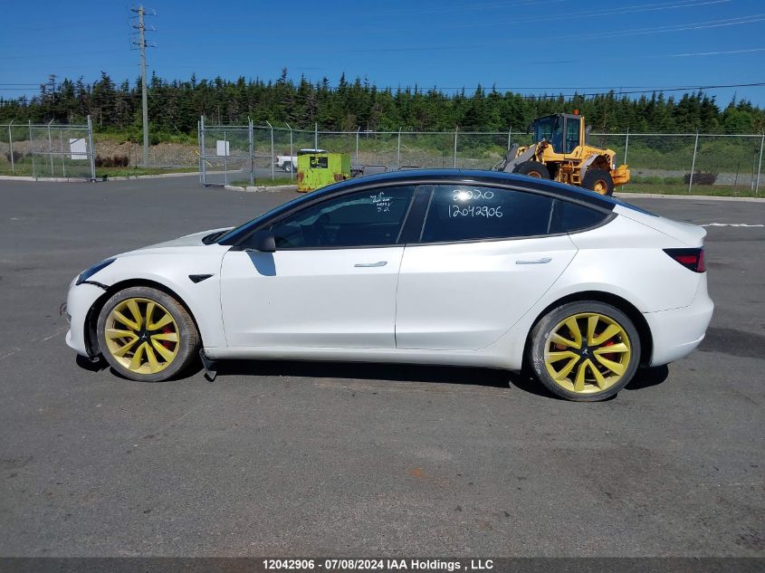 2020 Tesla Model 3 VIN: 5YJ3E1EC3LF626879 Lot: 12042906