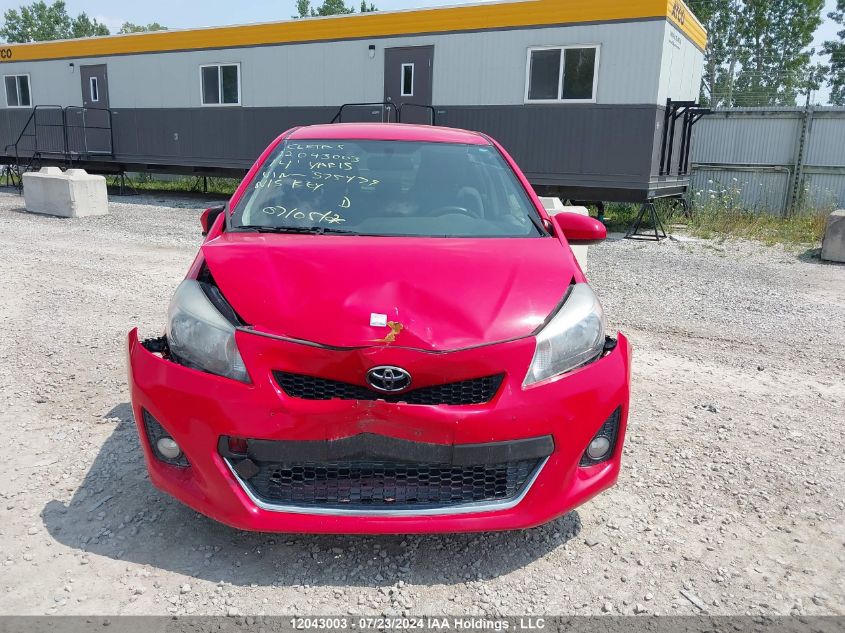 2014 Toyota Yaris VIN: JTDKTUD37ED575479 Lot: 12043003