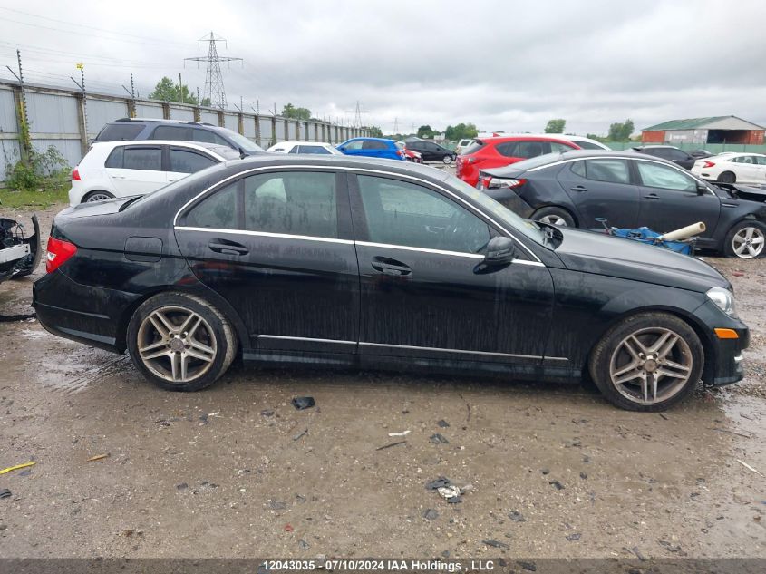 2012 Mercedes-Benz C-Class VIN: WDDGF8BB4CA610496 Lot: 12043035