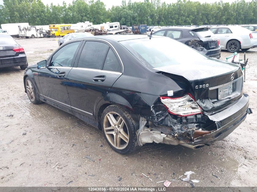 2012 Mercedes-Benz C-Class VIN: WDDGF8BB4CA610496 Lot: 12043035