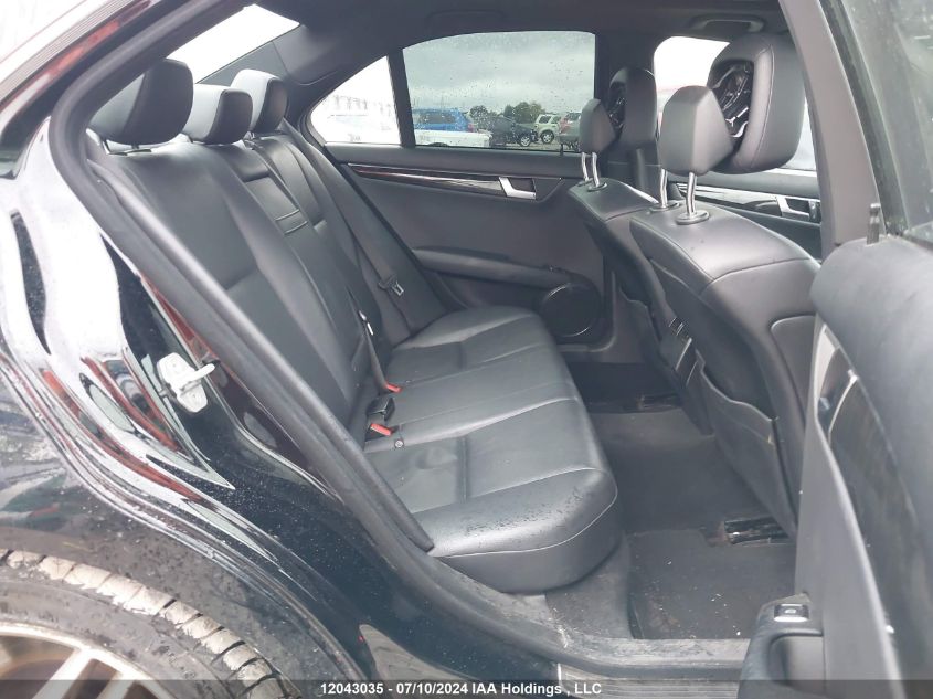 2012 Mercedes-Benz C-Class VIN: WDDGF8BB4CA610496 Lot: 12043035