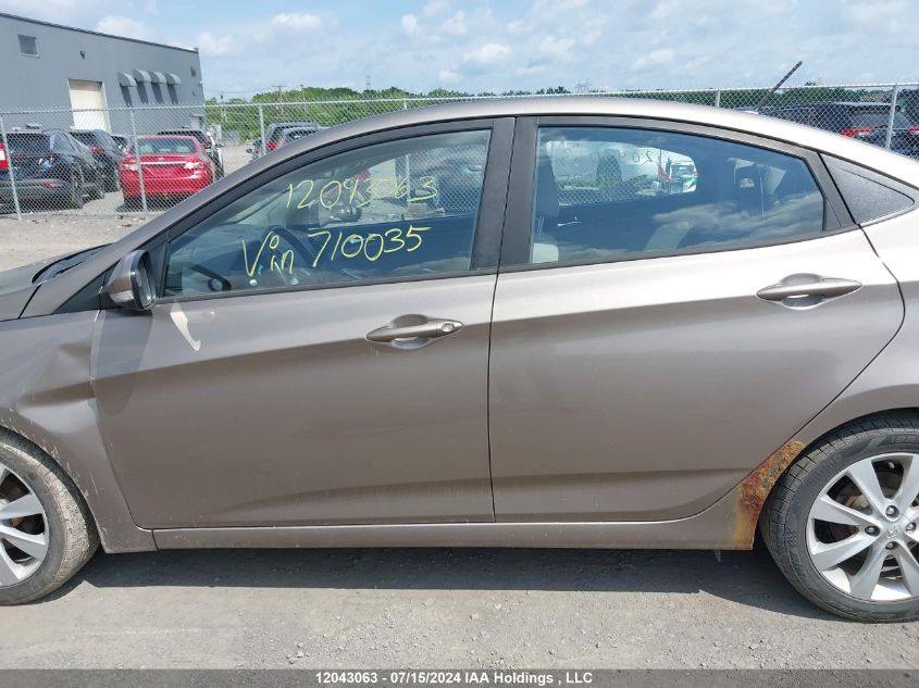 2014 Hyundai Accent Gls VIN: KMHCU4AE8EU710035 Lot: 12043063