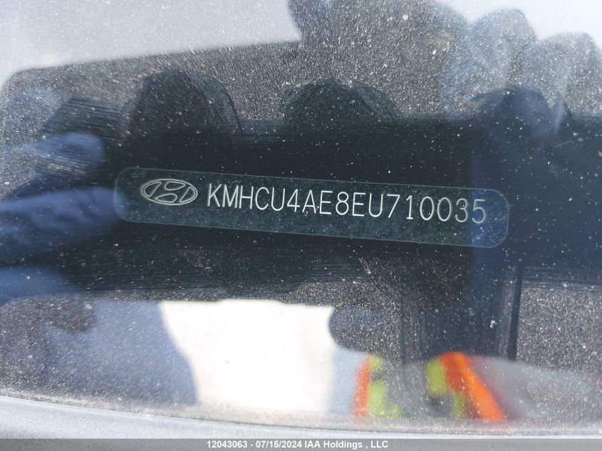 2014 Hyundai Accent Gls VIN: KMHCU4AE8EU710035 Lot: 12043063