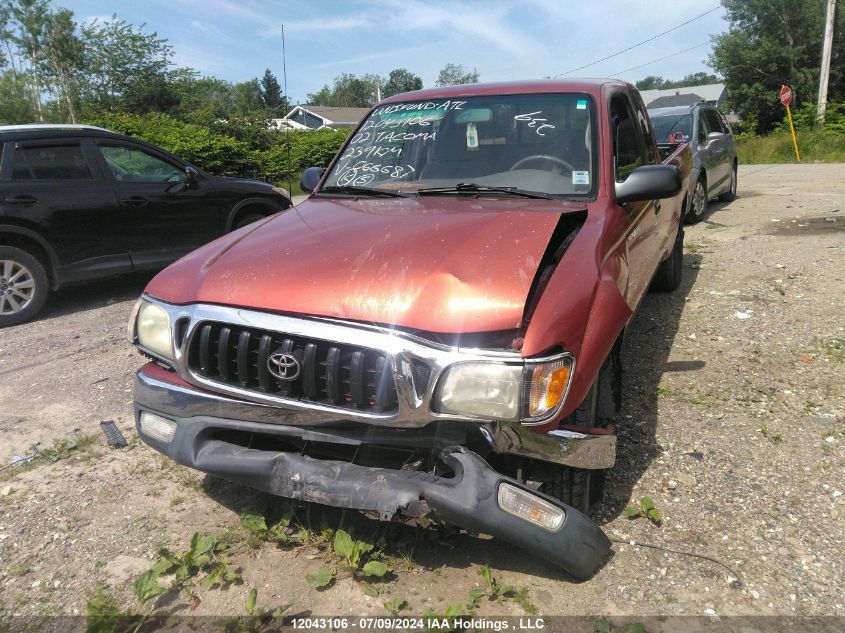 2002 Toyota Tacoma Xtracab VIN: 5TEVL52N82Z066687 Lot: 12043106