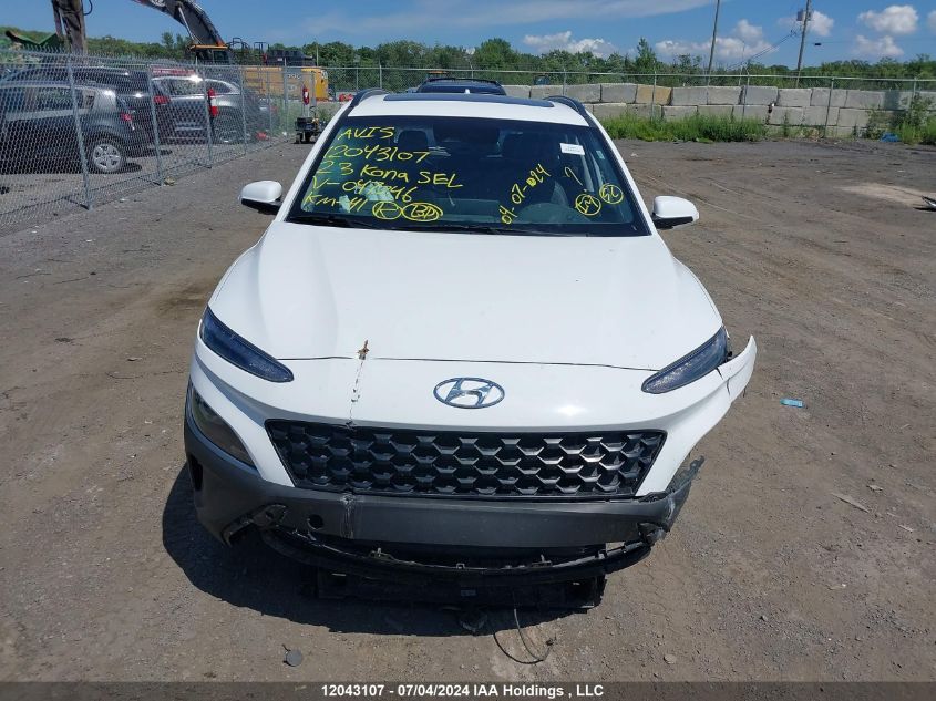 2023 Hyundai Kona Sel VIN: KM8K6CAB2PU047246 Lot: 12043107