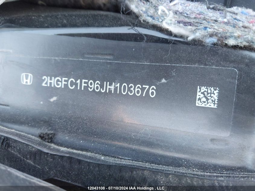 2018 Honda Civic Sedan VIN: 2HGFC1F96JH103676 Lot: 12043108