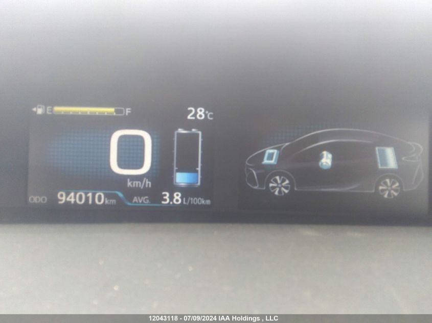 2020 Toyota Prius VIN: JTDKARFP5L3139736 Lot: 12043118