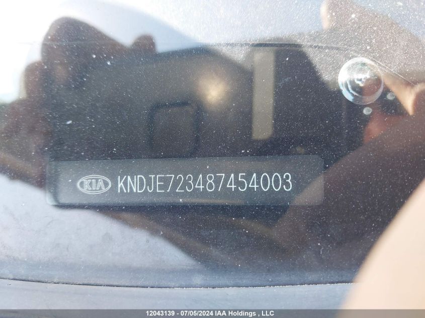 2008 Kia Sportage VIN: KNDJE723487454003 Lot: 12043139