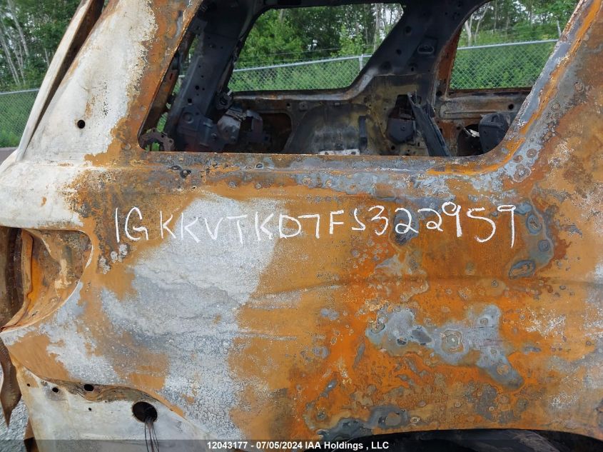 2015 GMC Acadia Denali VIN: 1GKKVTKD7FJ322959 Lot: 12043177