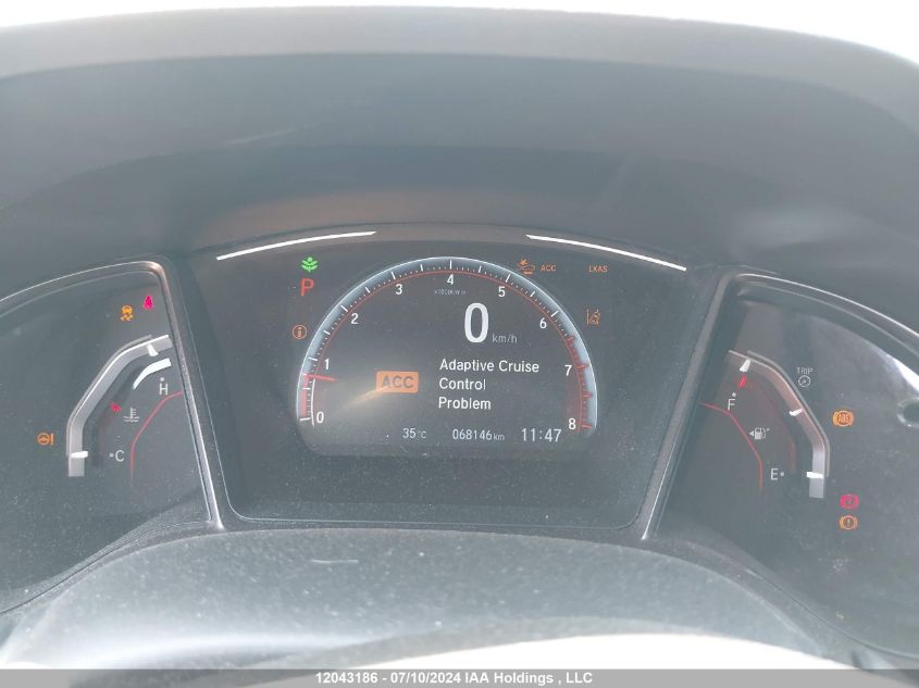 2019 Honda Civic Hatchback VIN: SHHFK7H42KU305491 Lot: 12043186