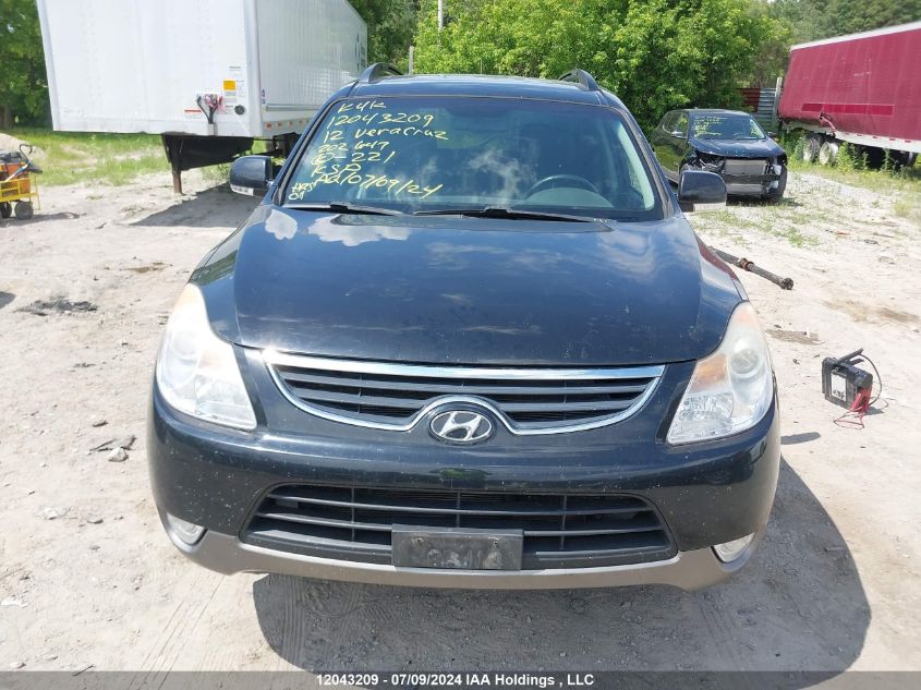 2012 Hyundai Veracruz VIN: KM8NUDCC6CU202647 Lot: 12043209