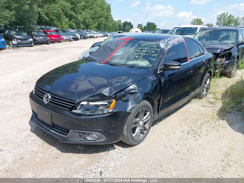 2012 Volkswagen Jetta Sedan VIN: 3VWWL7AJ1CM354755 Lot: 12043220